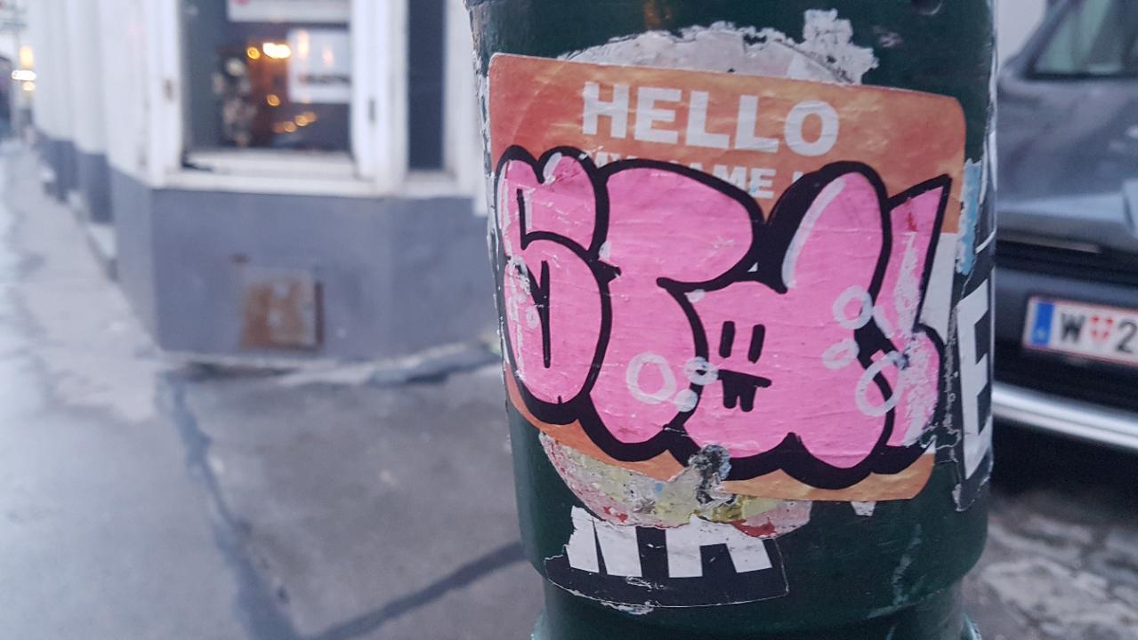 hello my name is graffiti sticker